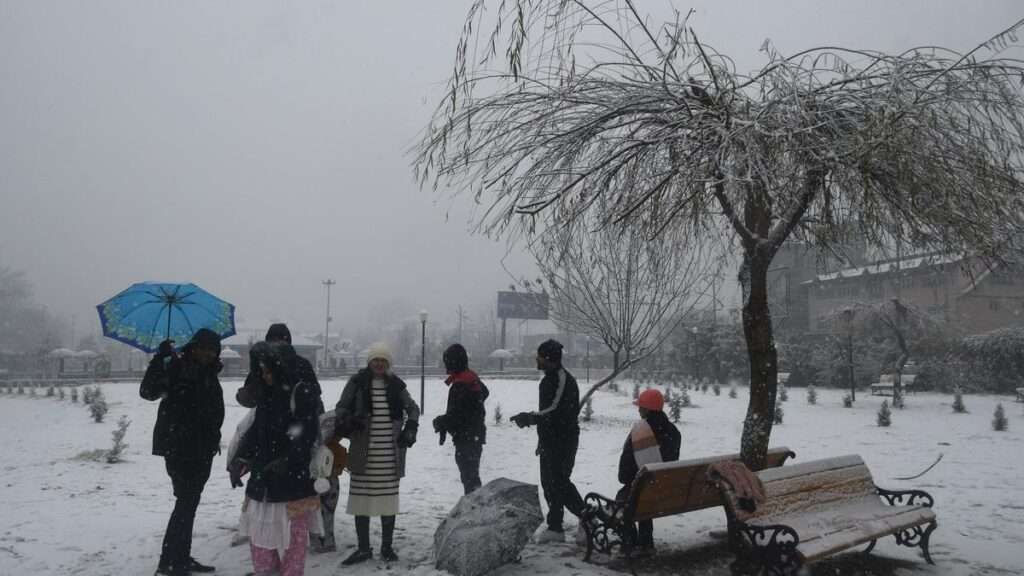 Snowfall Blankets Kashmir Valley